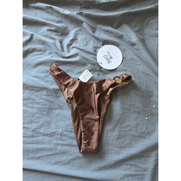 NWT Princess Polly NEVAEH SHINE Set(Bikini & Top) BROWN  size 2 - Picture 6 of 7